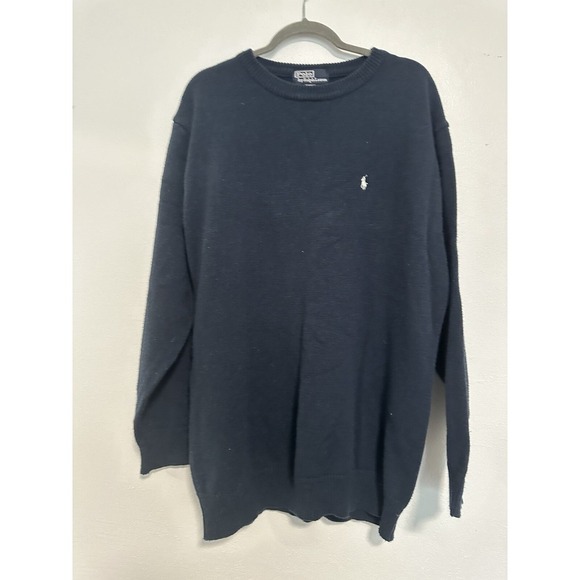 204. Men's Ralph Lauren Polo Shirt Size X-Large Solid Blue With Logo - Picture 1 of 7